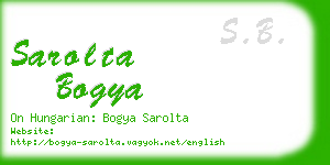 sarolta bogya business card